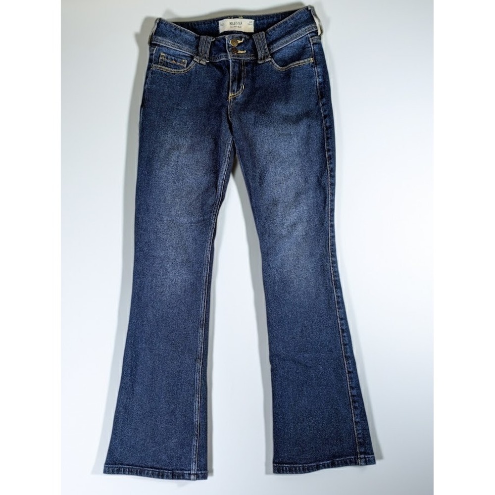 Hollister Low-Rise Bootcut Jeans Women's 0R W25 Dark Wash Denim Regular